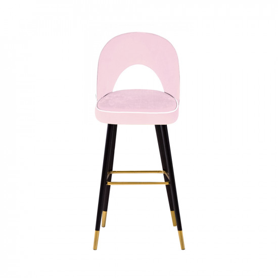 كرسي بار من المعدن والقماش وردي / اسود كرسي بار من المعدن والقماش وردي / اسود