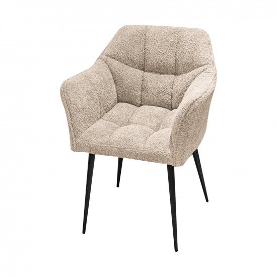 كرسي طاولة طعام مفرد بيج