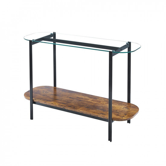 مدخل استقبال من الزجاج والمعدن بني 120*40*80 سم مدخل استقبال من الزجاج والمعدن بني 120*40*80 سم