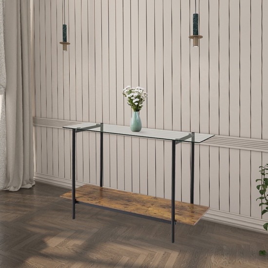 مدخل استقبال من الزجاج والخشب والمعدن خشبي