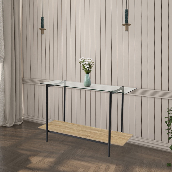 مدخل استقبال من الزجاج والخشب والمعدن 80 سم مدخل استقبال من الزجاج والخشب والمعدن 80 سم