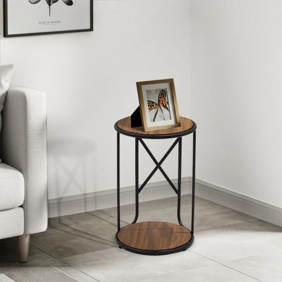 طاولة شاي مفردة من الخشب والمعدن طاولة شاي مفردة من الخشب والمعدن