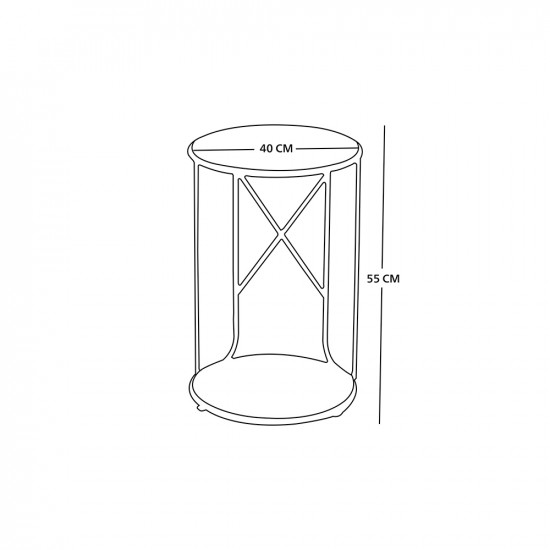 طاولة شاي مفردة من الخشب والمعدن طاولة شاي مفردة من الخشب والمعدن