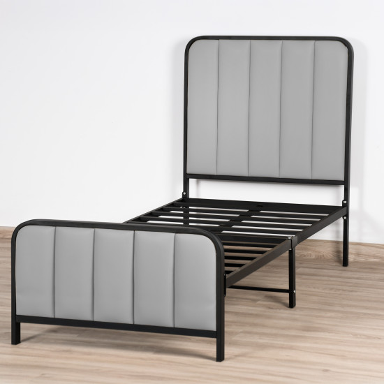 هيكل سرير معدني منجد 90x190 سم