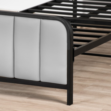 هيكل سرير معدني منجد 90x190 سم