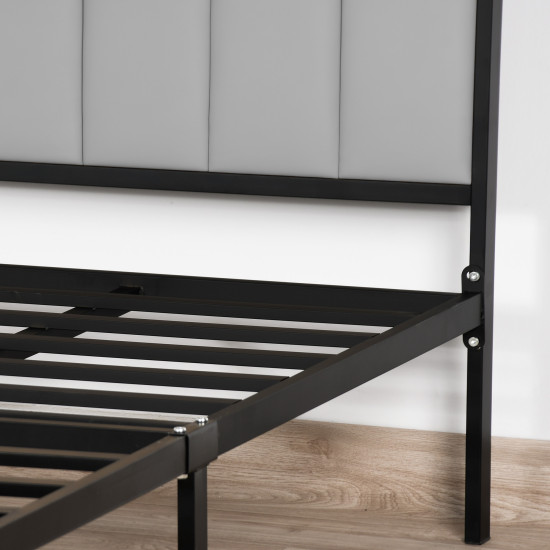 هيكل سرير معدني منجد 90x190 سم