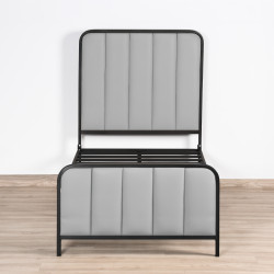 هيكل سرير معدني منجد 90x190 سم