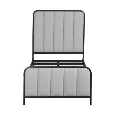 هيكل سرير معدني منجد 90x190 سم