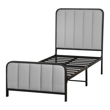 هيكل سرير معدني منجد 90x190 سم