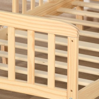 سرير أطفال حواجز خشبي 75×135 سم