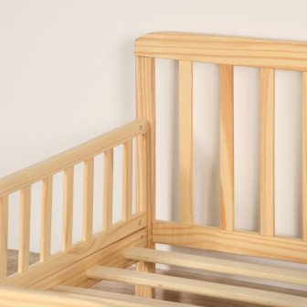 سرير أطفال حواجز خشبي 75×135 سم
