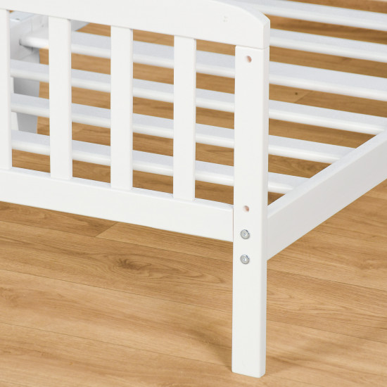 سرير أطفال حواجز ابيض 75×135 سم سرير أطفال حواجز ابيض 75×135 سم