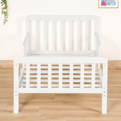 سرير أطفال حواجز ابيض 75×135 سم