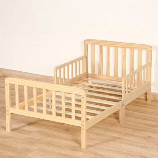 سرير أطفال حواجز خشبي 75×135 سم