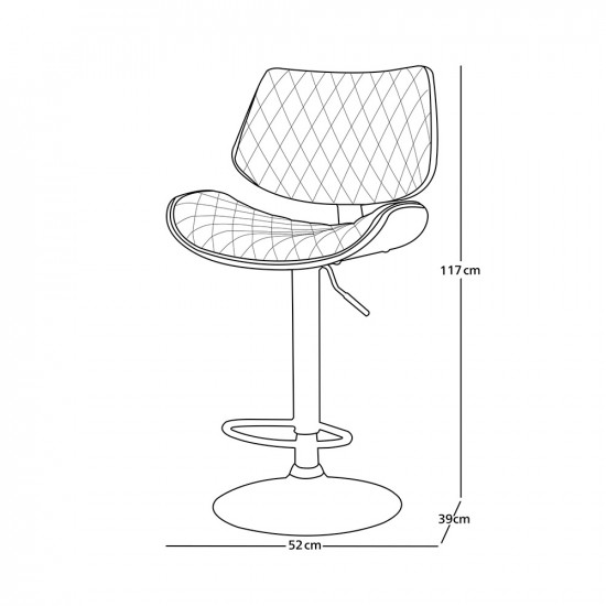 كرسي بار جلد