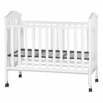 سرير أطفال بناموسية من الخشب والمعدن