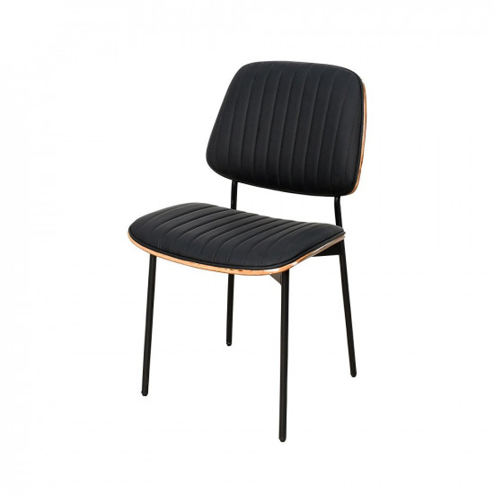 كرسي مفرد جلد مودرن أسود كرسي مفرد جلد مودرن أسود