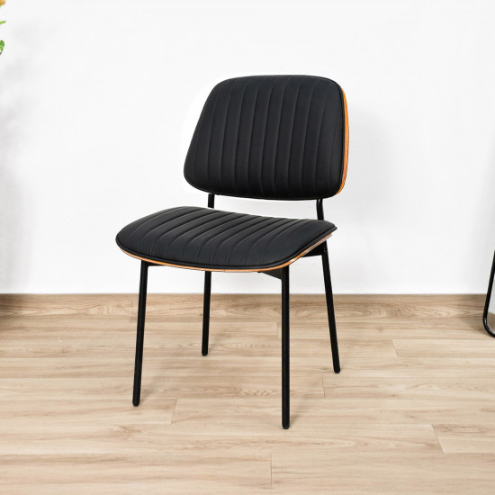 كرسي مفرد جلد مودرن أسود كرسي مفرد جلد مودرن أسود