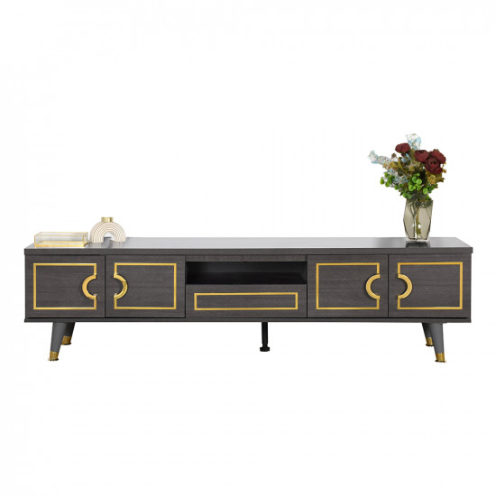 وحدة تلفزيون رمادي غامق 180 سم وحدة تلفزيون رمادي غامق 180 سم