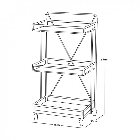 عربة تقديم 3 ادوار بني