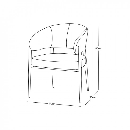 كرسي جلد مودرن بأرجل معدنية - بيج