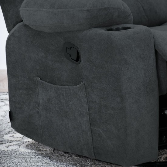 كرسي استرخاء هزاز دوار رمادي غامق