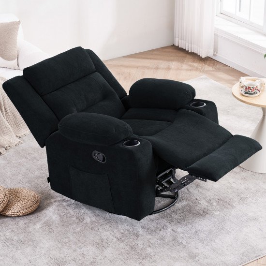 كرسي استرخاء هزاز دوار أسود كرسي استرخاء هزاز دوار أسود