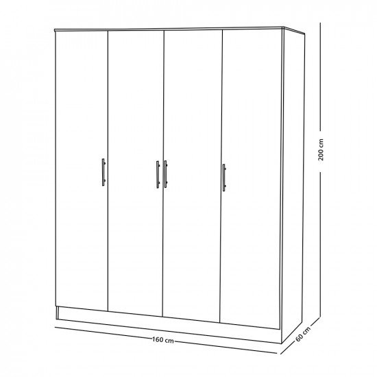 دولاب ملابس رويال 4 باب خشب دولاب ملابس رويال 4 باب خشب