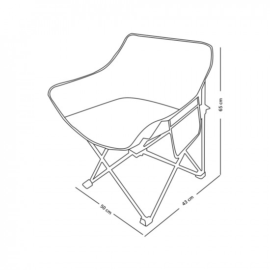 كرسي رحلات من القماش والمعدن 50*65 سم