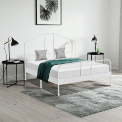 سرير أبيض حديد 190X90 سم