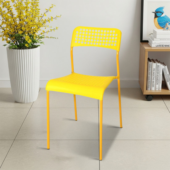 كرسي مفرد بلاستيك مع أرجل معدن كرسي مفرد بلاستيك مع أرجل معدن