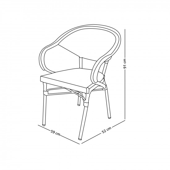 كرسي خارجي من الخشب والخيزران كرسي خارجي من الخشب والخيزران