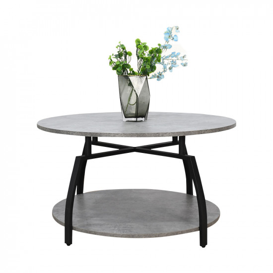 طاولة خدمة مفردة دائرية 2 دور رمادي طاولة خدمة مفردة دائرية 2 دور رمادي