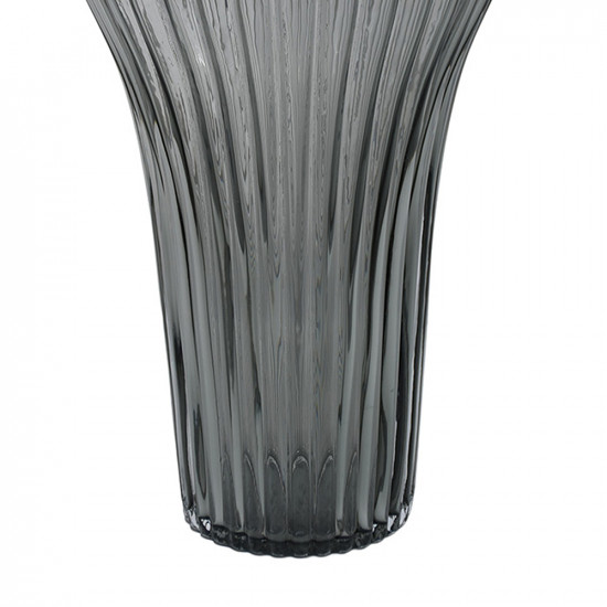 فازة ورد زجاج مودرن رمادي