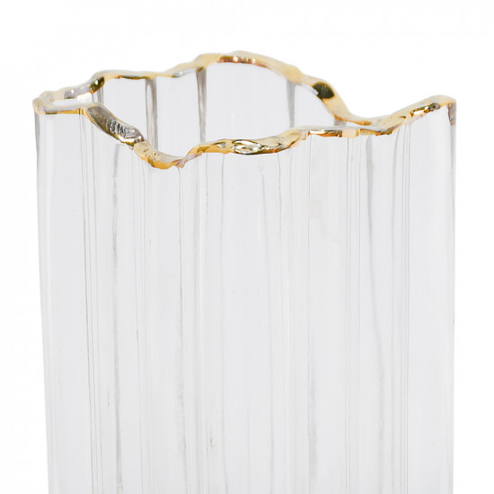 فازة ورد زجاج مودرن بلمسة ذهبية فازة ورد زجاج مودرن بلمسة ذهبية