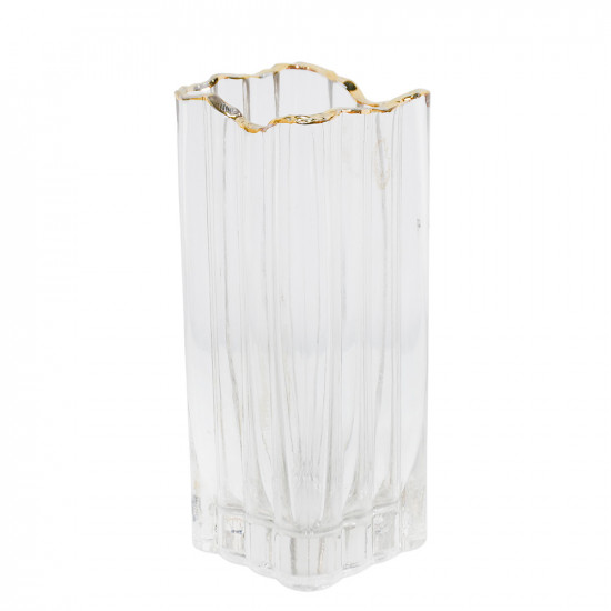 فازة ورد زجاج مودرن بلمسة ذهبية فازة ورد زجاج مودرن بلمسة ذهبية