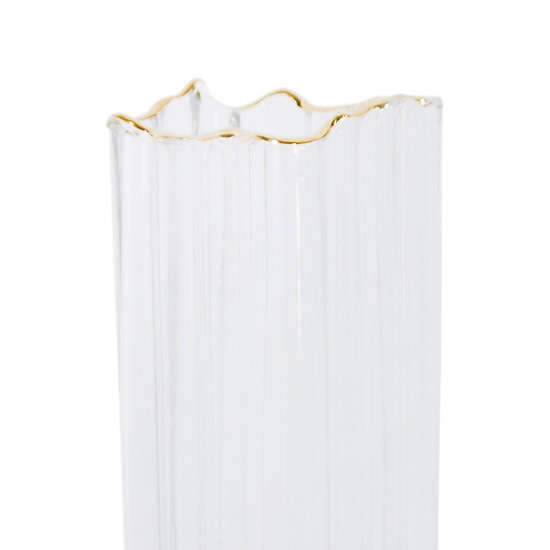 فازة ورد زجاج مودرن بلمسة ذهبية فازة ورد زجاج مودرن بلمسة ذهبية