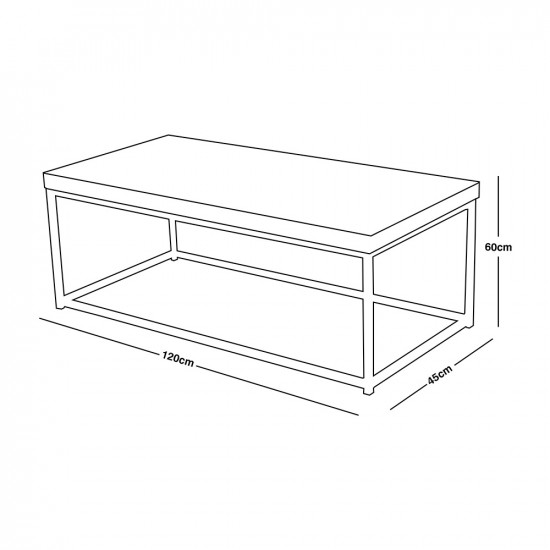طاولة خدمة مفردة من الخشب والمعدن بيج