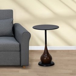 طاولة خدمة مفردة دائرية من المعدن طاولة خدمة مفردة دائرية من المعدن