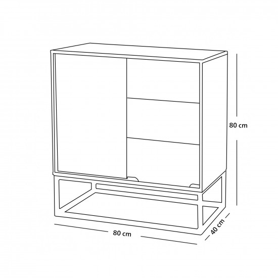 دولاب بوفيه صالة 80 سم