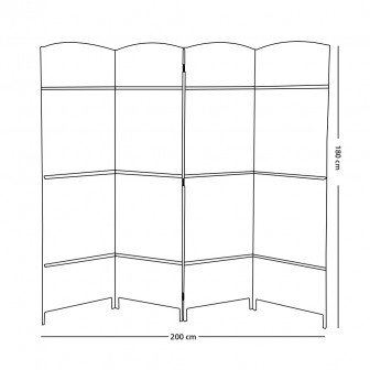 ستارة بارتشن خوص بني 180×200سم