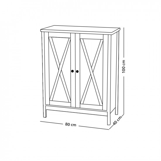 دولاب متعدد الاستخدام بني 100 سم
