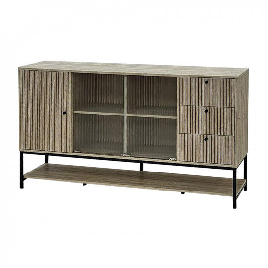 دولاب بوفيه من الخشب والاكريليك 160 سم