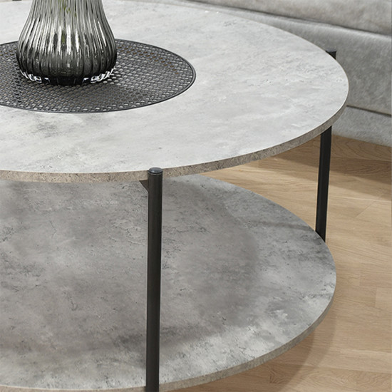 طاولة خدمة مفرد دائرية 2 دور رمادي طاولة خدمة مفرد دائرية 2 دور رمادي