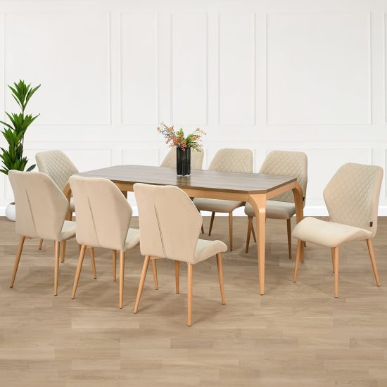 طاولة طعام مودرن خشب 8 كرسي