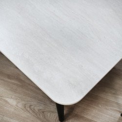 طاولة طعام سطح سيراميك 8 كراسي مع أرجل معدنية