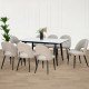 طاولة طعام سطح سيراميك 8 كراسي مع أرجل معدنية