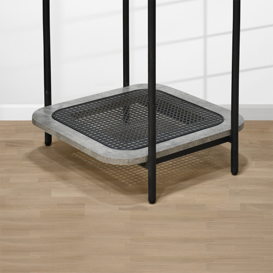 طاولة خدمة مفرد 2 دور سطح زجاجي