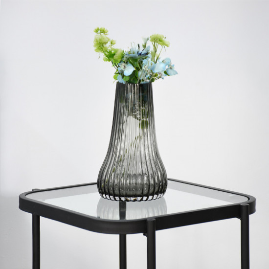 طاولة خدمة مفرد 2 دور سطح زجاجي