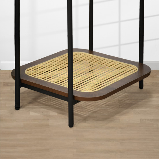 طاولة خدمة مفرد 2 دور سطح زجاجي طاولة خدمة مفرد 2 دور سطح زجاجي